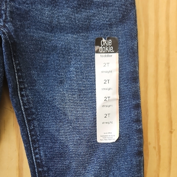 Okie Dokie Toddler Boys Jeans 2T – Classic Dark Wash Straight Leg - Picture 2 of 8
